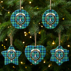 Gunn Ancient Tartan Crest Christmas Ceramic Ornament