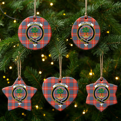 Hamilton Ancient Tartan Crest Christmas Ceramic Ornament