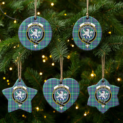 Inglis Ancient Tartan Crest Christmas Ceramic Ornament