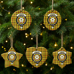 Jardine Tartan Crest Christmas Ceramic Ornament