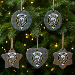 Kennedy Weathered Tartan Crest Christmas Ceramic Ornament