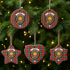 Kerr Ancient Tartan Crest Christmas Ceramic Ornament