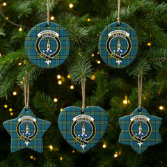 Kirkpatrick Ancient Tartan Crest Christmas Ceramic Ornament