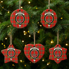 Langlands Tartan Crest Christmas Ceramic Ornament