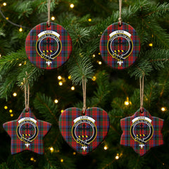 Leith Tartan Crest Christmas Ceramic Ornament