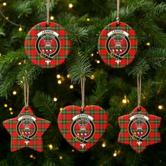 Lennox (Lennox Kincaid) Tartan Crest Christmas Ceramic Ornament