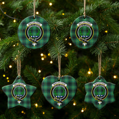 MacArthur Ancient Tartan Crest Christmas Ceramic Ornament