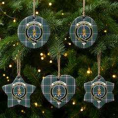MacDowall Tartan Crest Christmas Ceramic Ornament