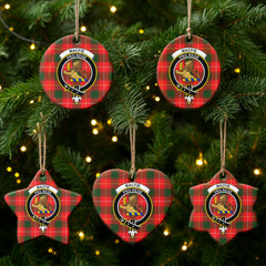 MacFie Tartan Crest Christmas Ceramic Ornament