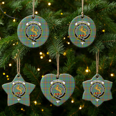 MacIntosh Hunting Ancient Tartan Crest Christmas Ceramic Ornament