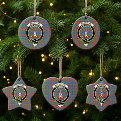 MacIntyre Ancient Tartan Crest Christmas Ceramic Ornament