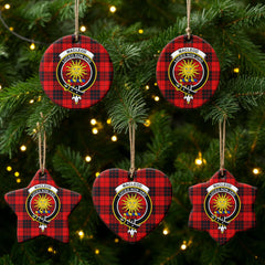 MacLeod of Raasay Tartan Crest Christmas Ceramic Ornament