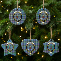 MacPhail Hunting Ancient Tartan Crest Christmas Ceramic Ornament