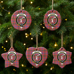 MacRae Ancient Tartan Crest Christmas Ceramic Ornament