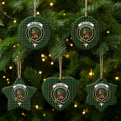 McAlpine Modern Tartan Crest Christmas Ceramic Ornament
