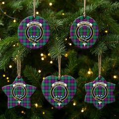McArthur - Milton Tartan Crest Christmas Ceramic Ornament
