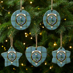 McInnes Ancient Tartan Crest Christmas Ceramic Ornament