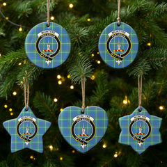 McIntyre Hunting Ancient Tartan Crest Christmas Ceramic Ornament