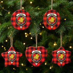 McIvor Tartan Crest Christmas Ceramic Ornament