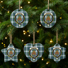 McKenzie Dress Ancient Tartan Crest Christmas Ceramic Ornament