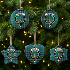 McKinlay Ancient Tartan Crest Christmas Ceramic Ornament
