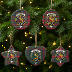McKintosh Hunting Modern Tartan Crest Christmas Ceramic Ornament