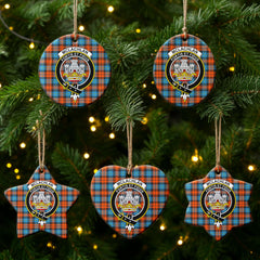 McLachlan Ancient Tartan Crest Christmas Ceramic Ornament