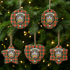 McLachlan Hunting Modern Tartan Crest Christmas Ceramic Ornament
