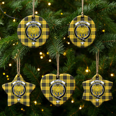 McLeod of Lewis Ancient Tartan Crest Christmas Ceramic Ornament