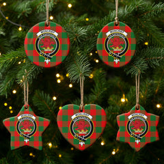 Moncrief Tartan Crest Christmas Ceramic Ornament