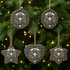 Murray of Atholl Weathered Tartan Crest Christmas Ceramic Ornament
