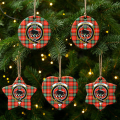 Nesbitt Ancient Tartan Crest Christmas Ceramic Ornament