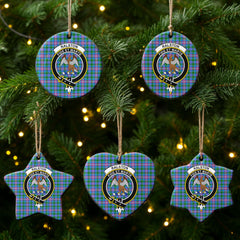 Ralston Tartan Crest Christmas Ceramic Ornament