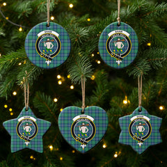 Shaw (of Sauchie) Ancient Tartan Crest Christmas Ceramic Ornament