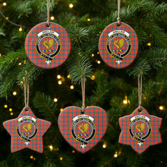 Sinclair Ancient Tartan Crest Christmas Ceramic Ornament