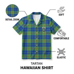 Barclay Hunting Ancient Tartan Crest Hawaiian Shirt