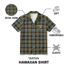 Campbell Argyll Weathered Tartan Crest Hawaiian Shirt
