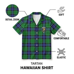 Haldane Tartan Crest Hawaiian Shirt