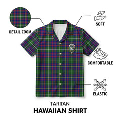 Inglis Modern Tartan Crest Hawaiian Shirt