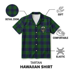 Keith Modern Tartan Crest Hawaiian Shirt
