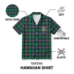 Urquhart Broad Red Ancient Tartan Crest Hawaiian Shirt