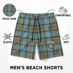 Caldwell Tartan Crest Men's Beach Shorts