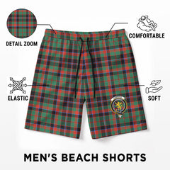 Cumming Hunting Ancient Tartan Crest Men's Beach Shorts