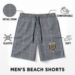 Gladstone Tartan Crest Men's Beach Shorts