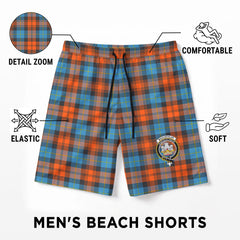 MacLachlan Ancient Tartan Crest Men's Beach Shorts