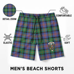 MacLennan Ancient Tartan Crest Men's Beach Shorts