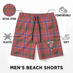 MacRae Ancient Tartan Crest Men's Beach Shorts