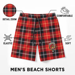 Marjoribanks Tartan Crest Men's Beach Shorts
