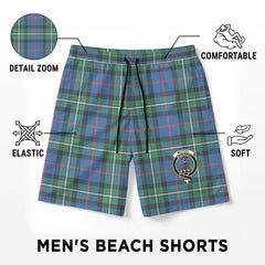 McPhail Hunting Ancient Tartan Crest Men's Beach Shorts