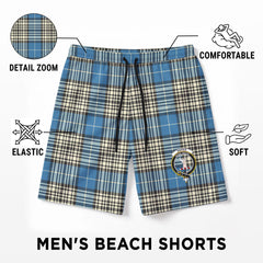 Napier Ancient Tartan Crest Men's Beach Shorts